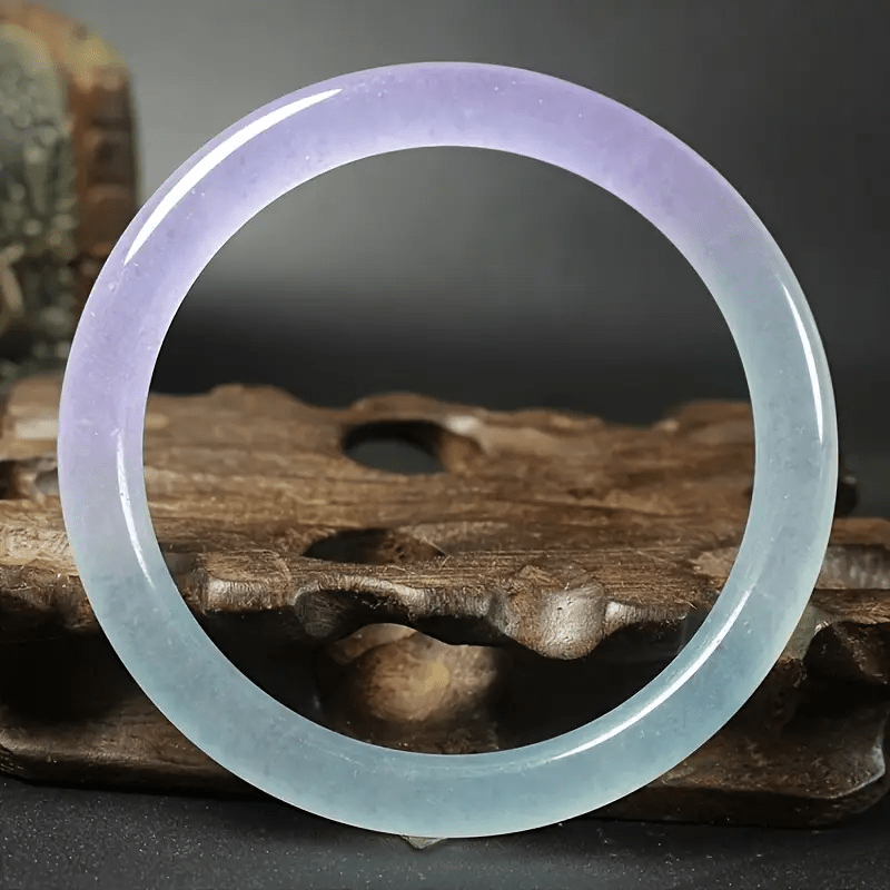 Elegant Gradient Purple-Green Natural Stone Bracelet
